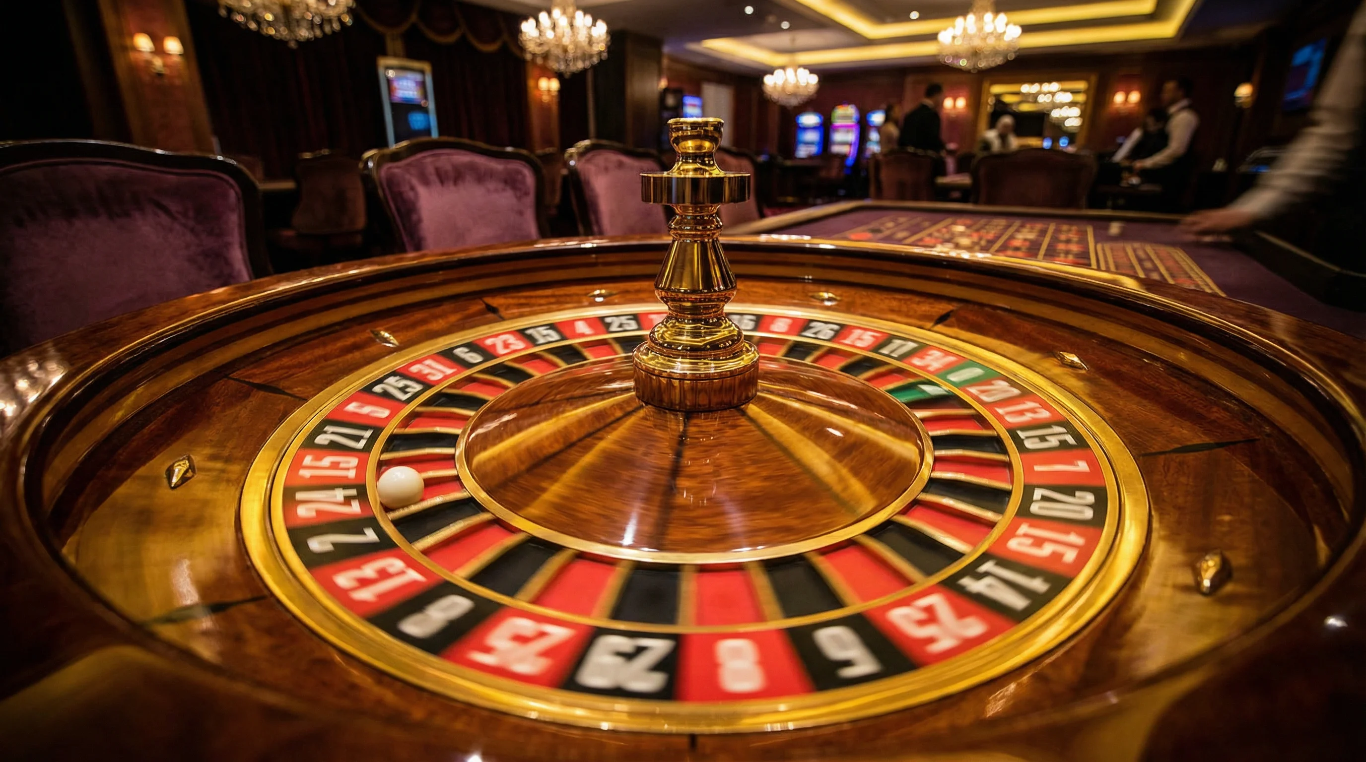Ruleta europea girando en Zamba Casino
